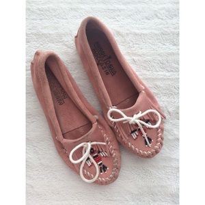 Pink Minnetonka Moccasins