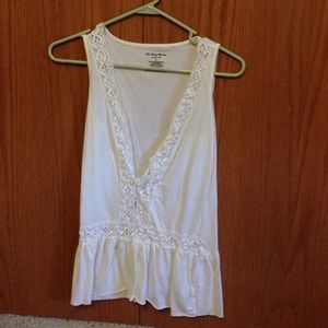 White top with lace. Never been worn