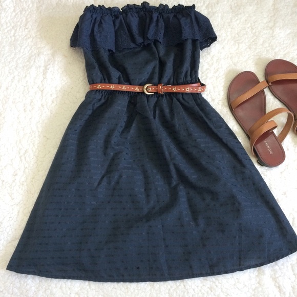 ❗️SOLD❗️ dark navy casual dress - Picture 2 of 4