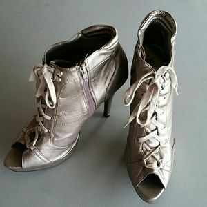 Price drop PRICE DROP!! Silver 5" Heel Bootie