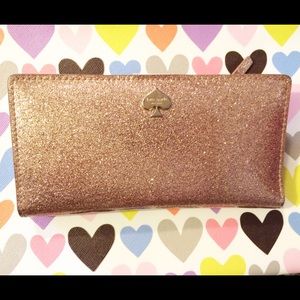 Kate Spade New York Stacy Gold Glitter Wallet