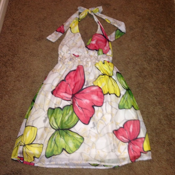 Butterfly-print Summer Dress