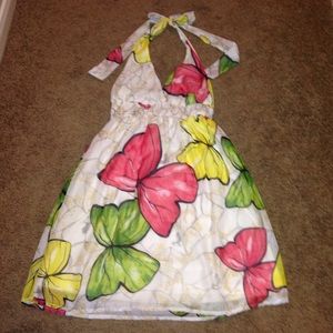 Butterfly-print Summer Dress