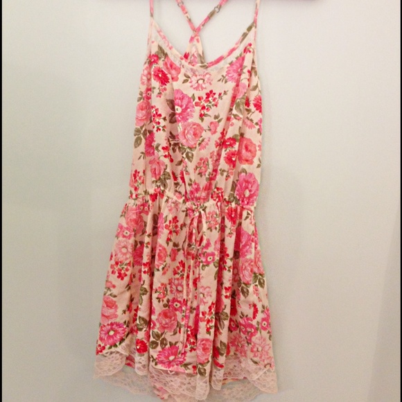 Abercrombie & Fitch Pink Floral Romper