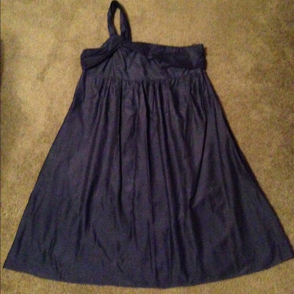 Midnight Blue One Shoulder Shift Dress Size 6