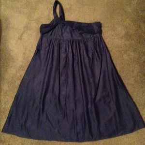 Midnight Blue One Shoulder Shift Dress Size 6