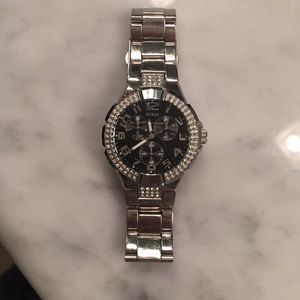 Guess silver metal watch
