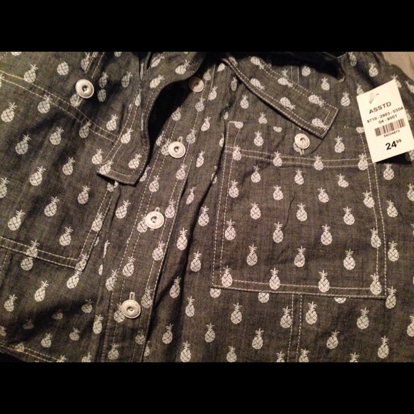 KEDS Pineapple Gray Button Belted Skirt w/Pockets - Picture 4 of 4