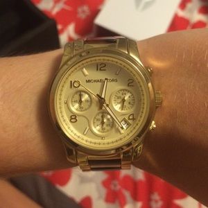 Gold and tortoise shell Michael Kors watch