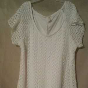 White crocheted top