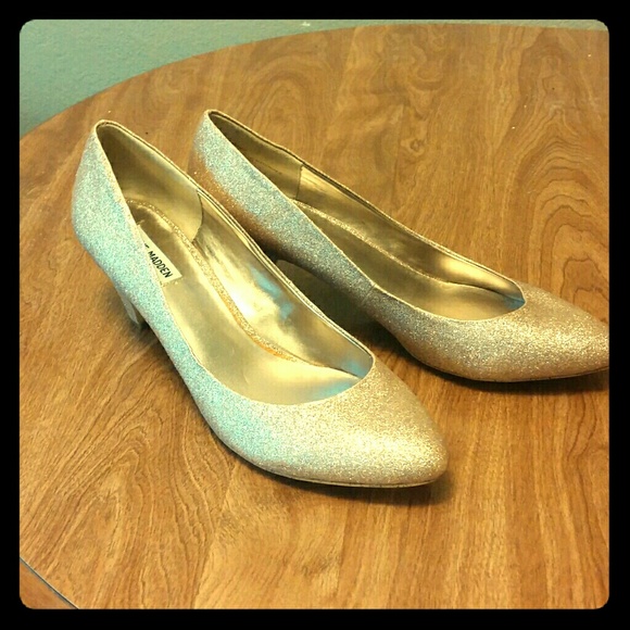 Steve Madden Gold Glitter Heels
