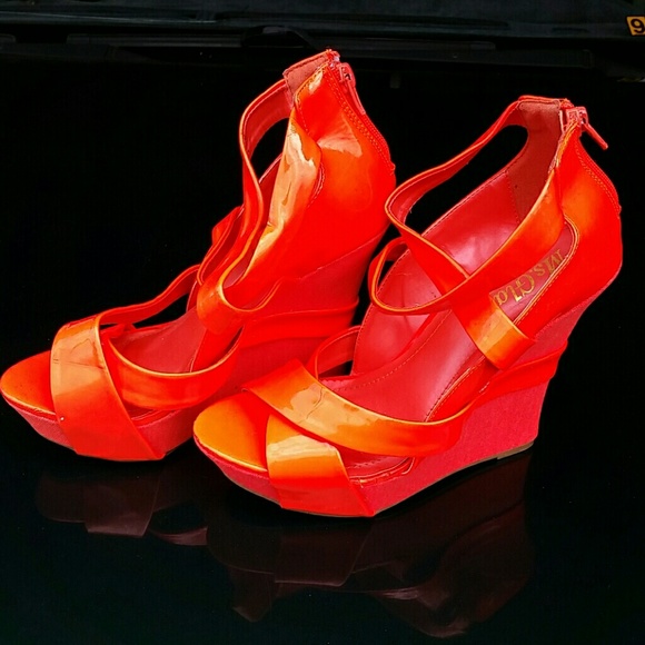 Neon Orange 5" Wedges