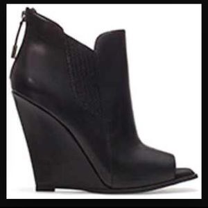 Zara peep toe wedge bootie