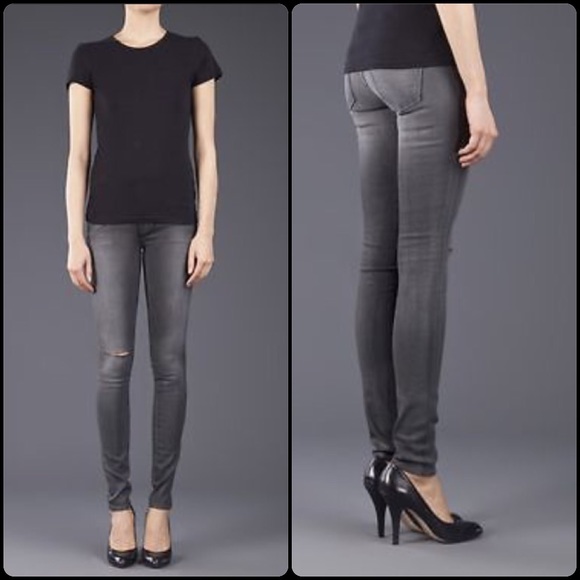 Elizabeth & James coated pewter jeans