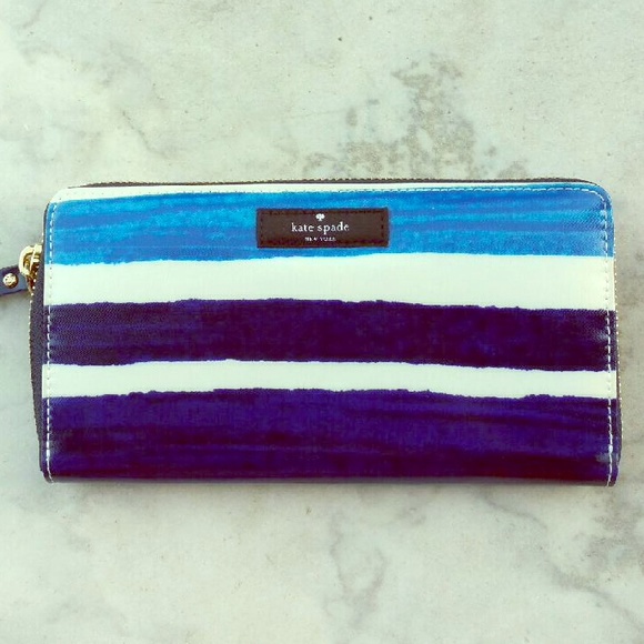 Blue Stripes Kate Spade Wallet NWT