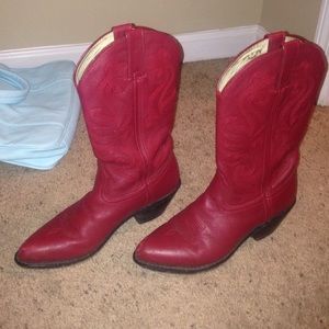 Red cowboy boots