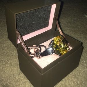 Juicy Couture Oversized Diamond Ring Keychain
