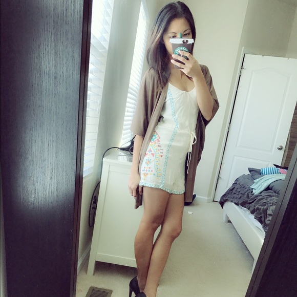 La hearts Embroidered Romper