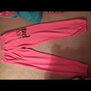 Pink sweatpants!