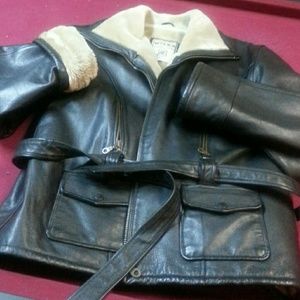 Leather coat
