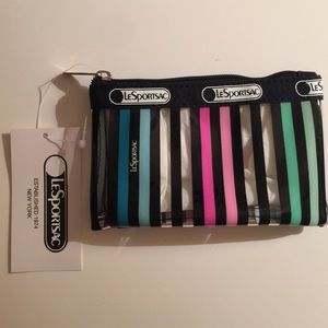 LeSportsac small coin purse pouch. LeStripe print