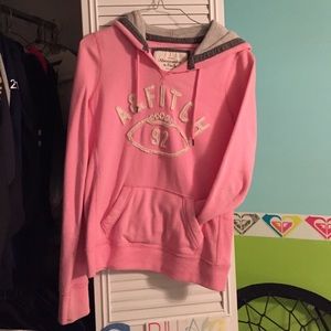 Pink Abercrombie & Fitch hoodie