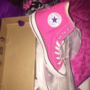 Pink Converse High Top Sneakers