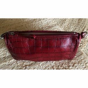 Petite Ann Taylor Leather/Suede Handbag in Wine
