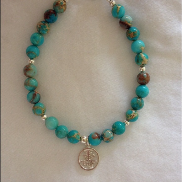 Gemstone Chinese Symbol Bracelet - Picture 3 of 3