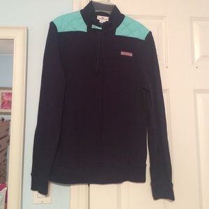 Vinyard vines navy blue and turquoise sweatshirt