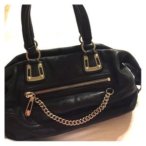 MIcheal Kors black leather handbag