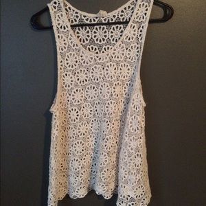 ✖️SOLD✖️Cream URBAN OUTFITTERS lace tank top