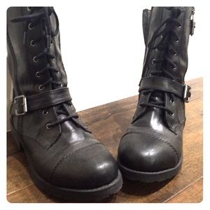 Leather Combat Boots