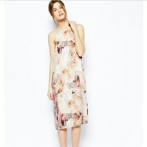 ASOS High Neck Printed Slip Dress