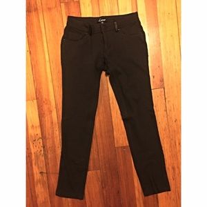🌾SALE🌾 Brown Skinny Pants  w/ Faux Leather Trim