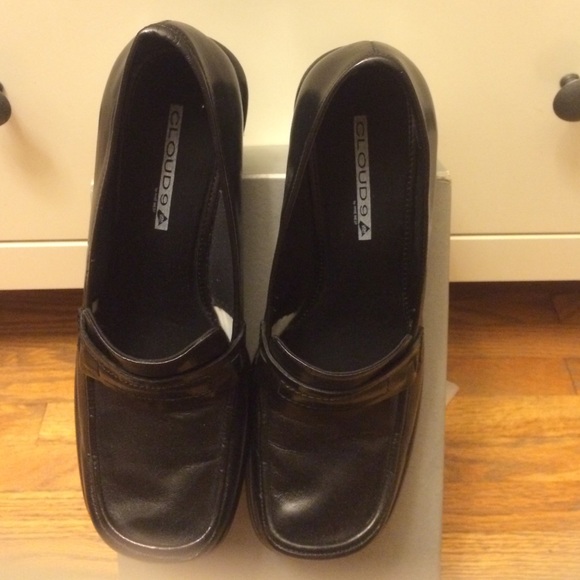 Cloud Nine West Mary Jane leather black shoes