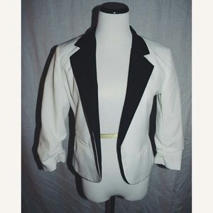 White and black 2b bebe blazer