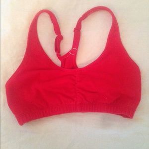 Red and White Sports Bra
