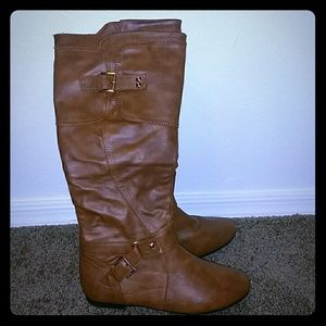 Long brown boots