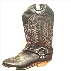 Seychelles black highly detailed cowboy boots