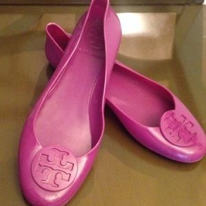Tory Burch purple jelly flats