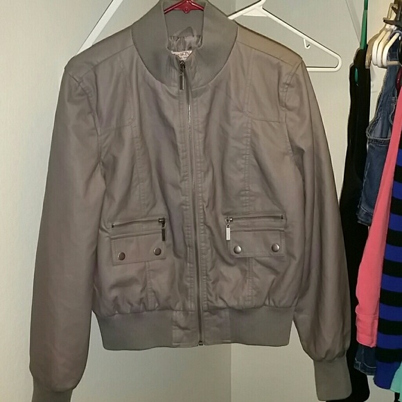 Tan look like leather jacket