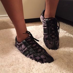 Authentic black coach fashion sneakers