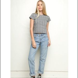 Brandy melville plaid sammy top