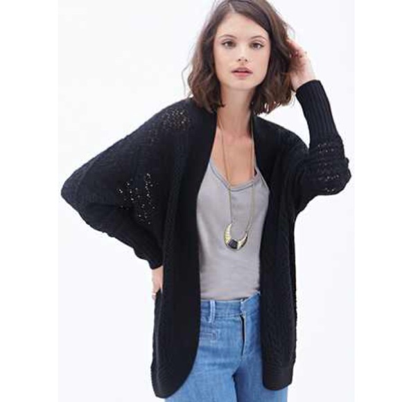 Forever 21 Draped cable knit cardigan