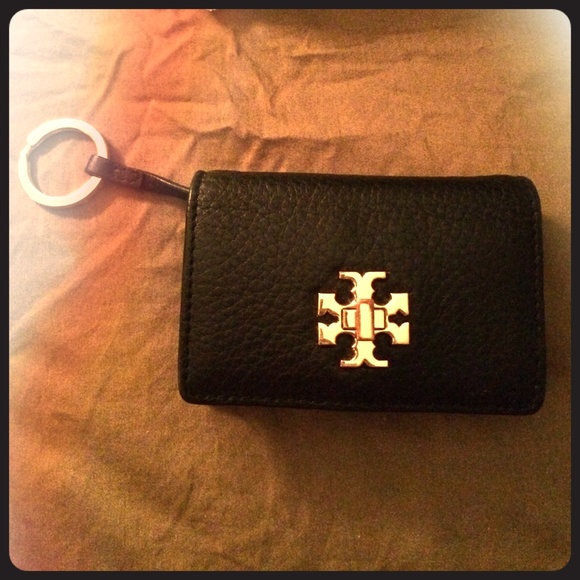 Tory burch card holder wallet with keyring