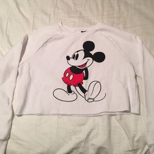 Mickey sweater crop top