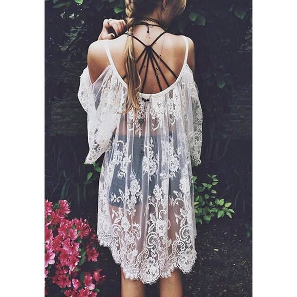 Dresses & Skirts - Boho Sheer Dress / Cover Up