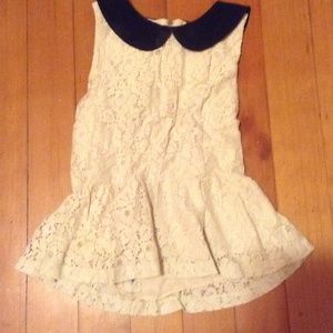 Peter Pan collar fitted blouse