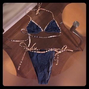 Burberry denim string bikini